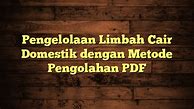 Pengolahan Limbah Domestik Pdf